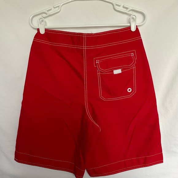 Abercrombie & Fitch Red and White Board Shorts - Picture 2 of 4